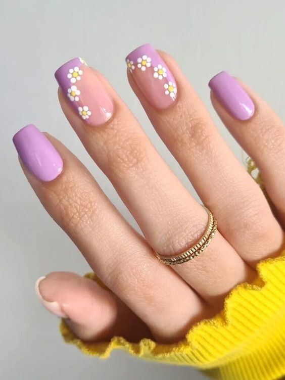 Spring 2024 Lavender Nail Trends: Blooms, Ombre & Chic Art Designs