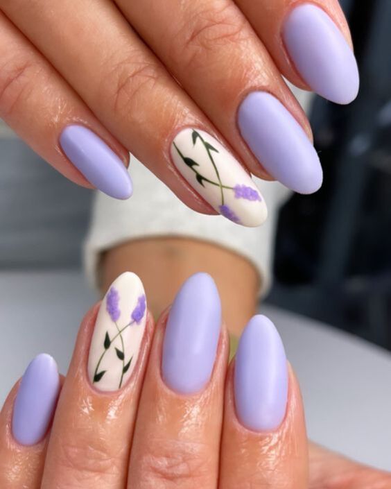 Spring 2024 Lavender Nail Trends: Blooms, Ombre & Chic Art Designs
