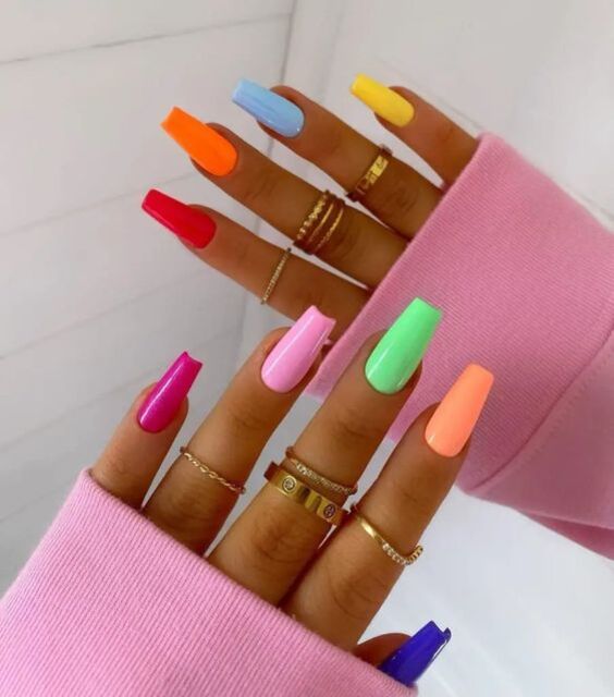 2024's Trending Multicolored Nails: Seasonal Shades & Chic Art Designs