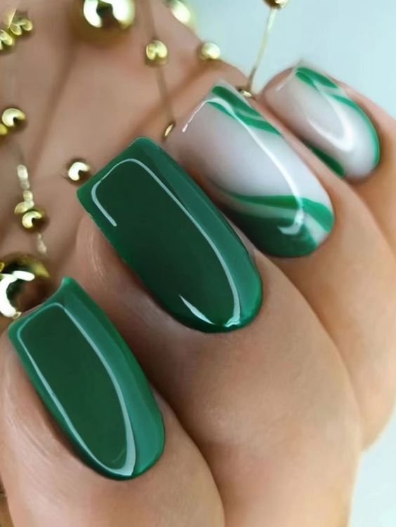 March 2024 Nail Color Trends: Green Hues & Bold Designs