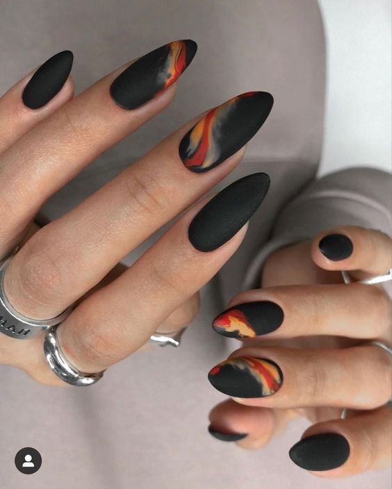 2024's Trending Dark Spring Nails: Chic Almond, Short & Coffin Designs