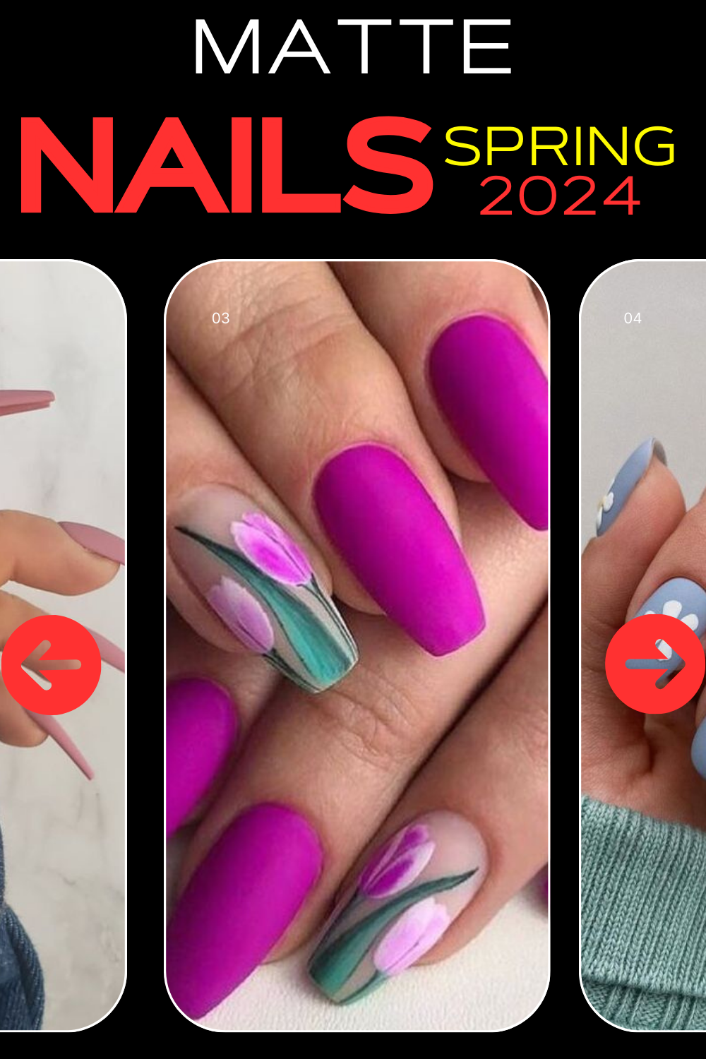 Matte Spring Nails 2024: Trendy Designs & Bold Colors