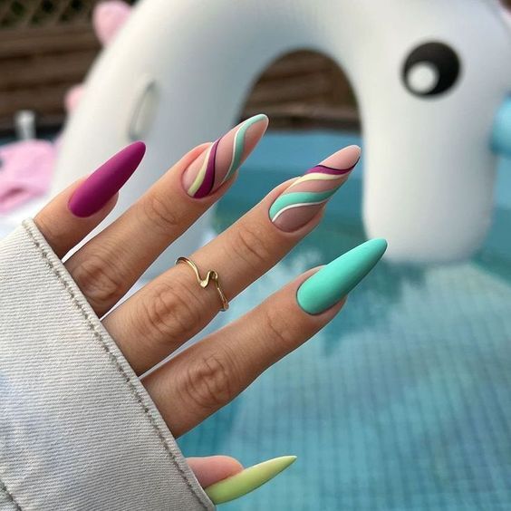 2024's Trending Multicolored Nails: Seasonal Shades & Chic Art Designs