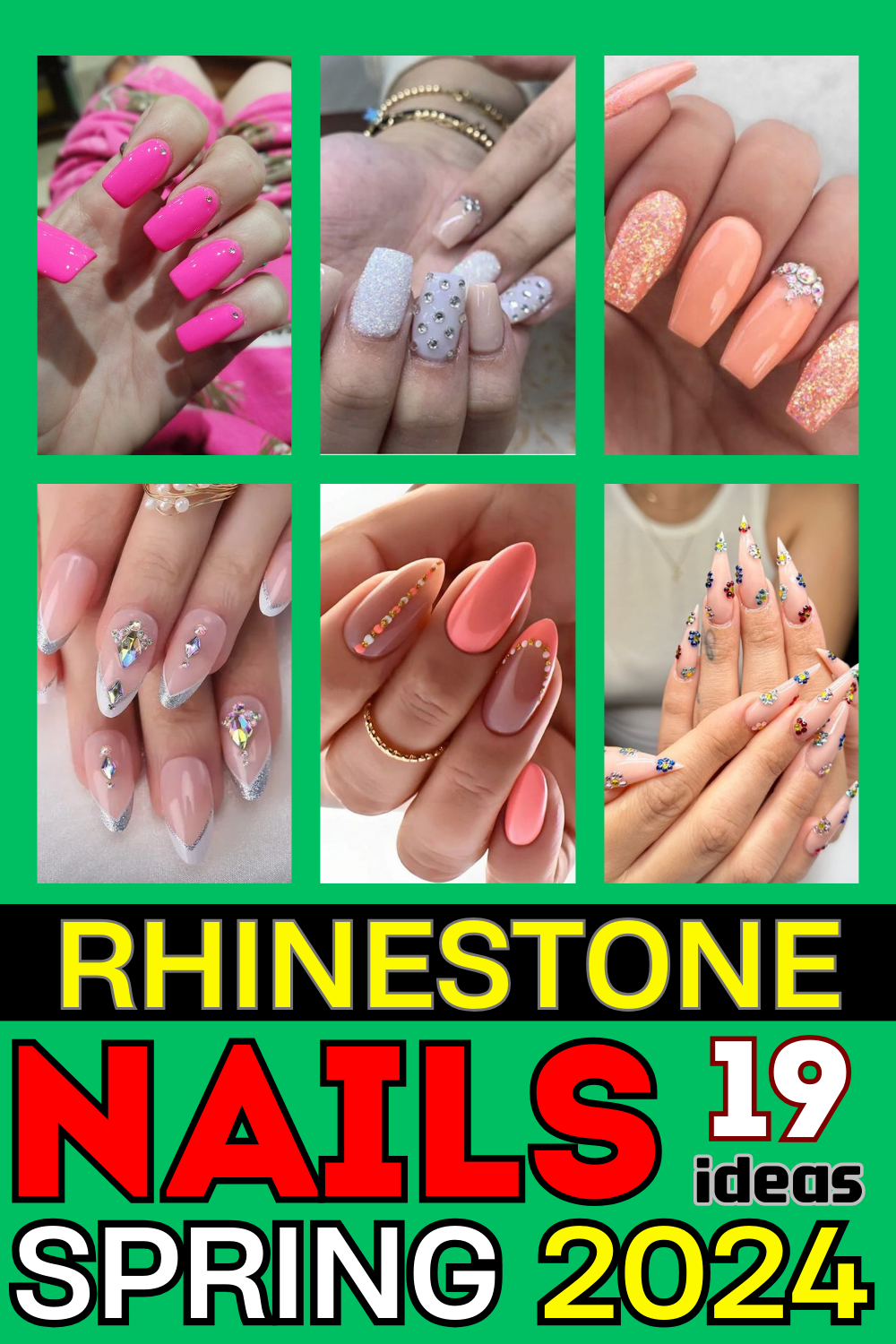 Discover 2024's Top Rhinestone Spring Nails - Fresh Designs & DIY Tips