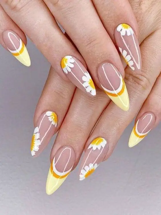 Chic Spring 2024 Nail Trends: Cute Almond & Coffin Designs