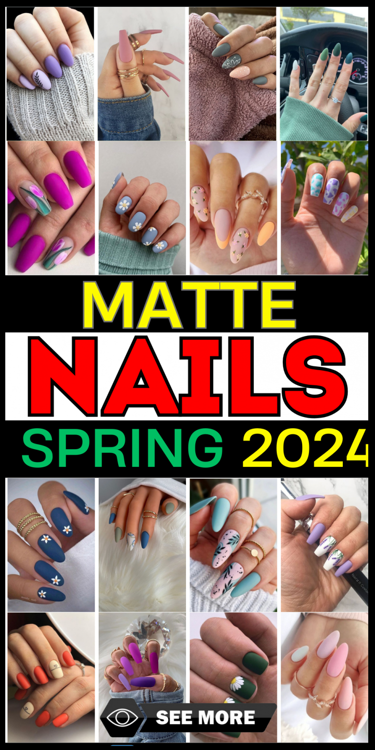 Matte Spring Nails 2024: Trendy Designs & Bold Colors
