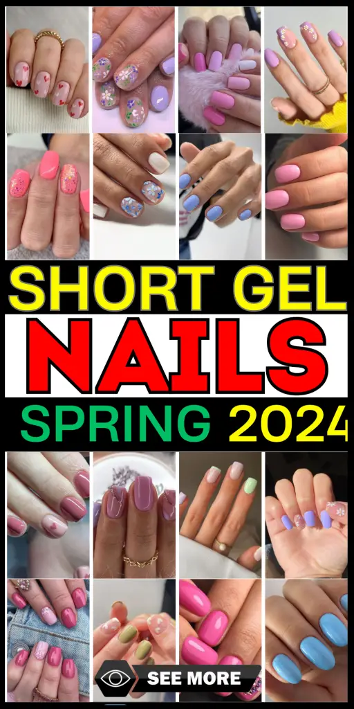 Spring 2024 Gel Nails Chic Short Designs Pastel Mani Trends