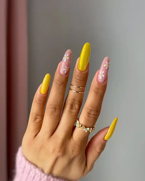 Summer 2024 Acrylic Nail Trends: Bold Neons & Elegant Florals