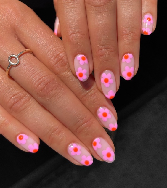 Summer 2024 Acrylic Nail Trends: Bold Neons & Elegant Florals