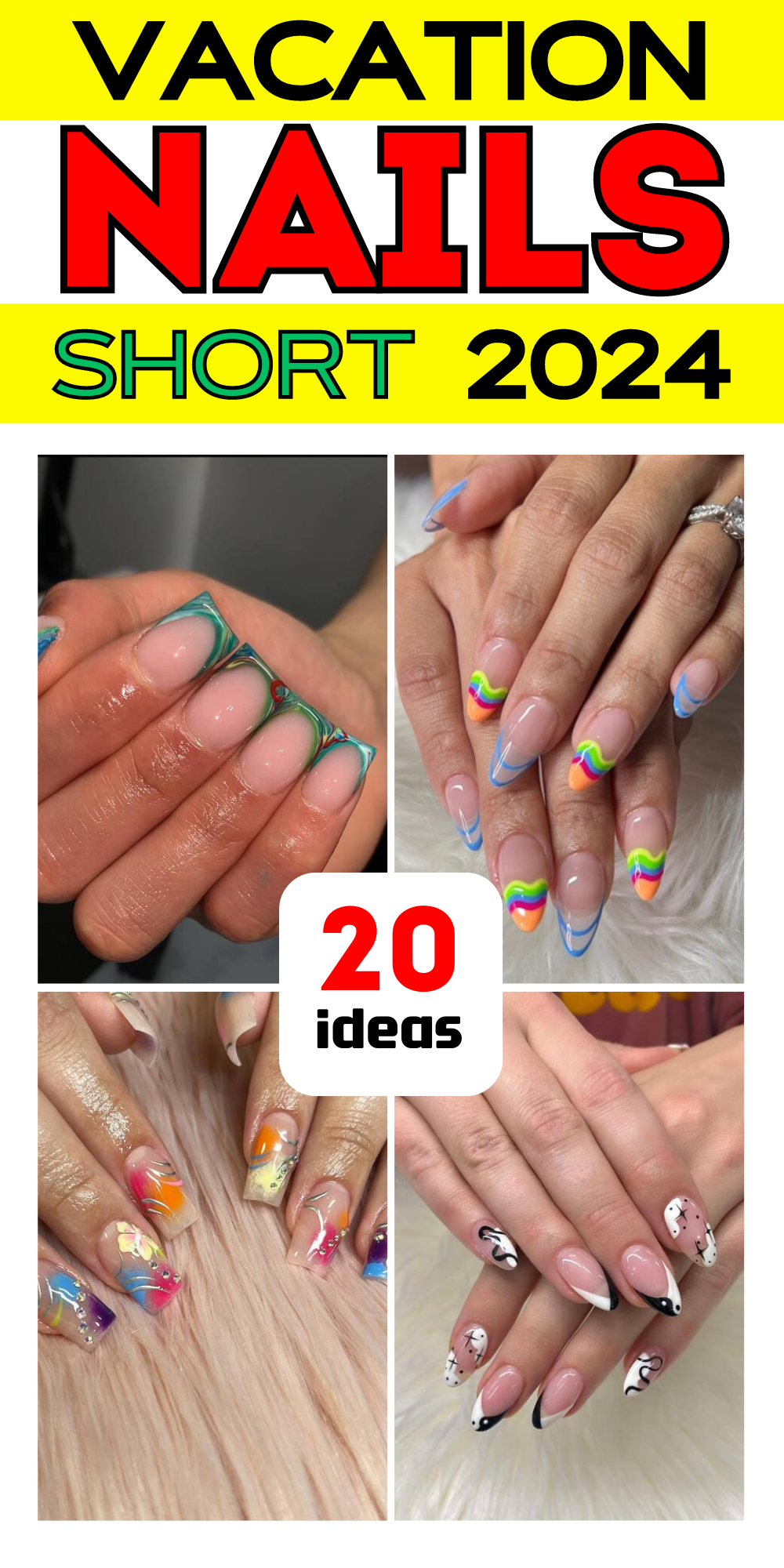 Chic Short Vacation Nails 2024: Trendy Art Designs & Colors