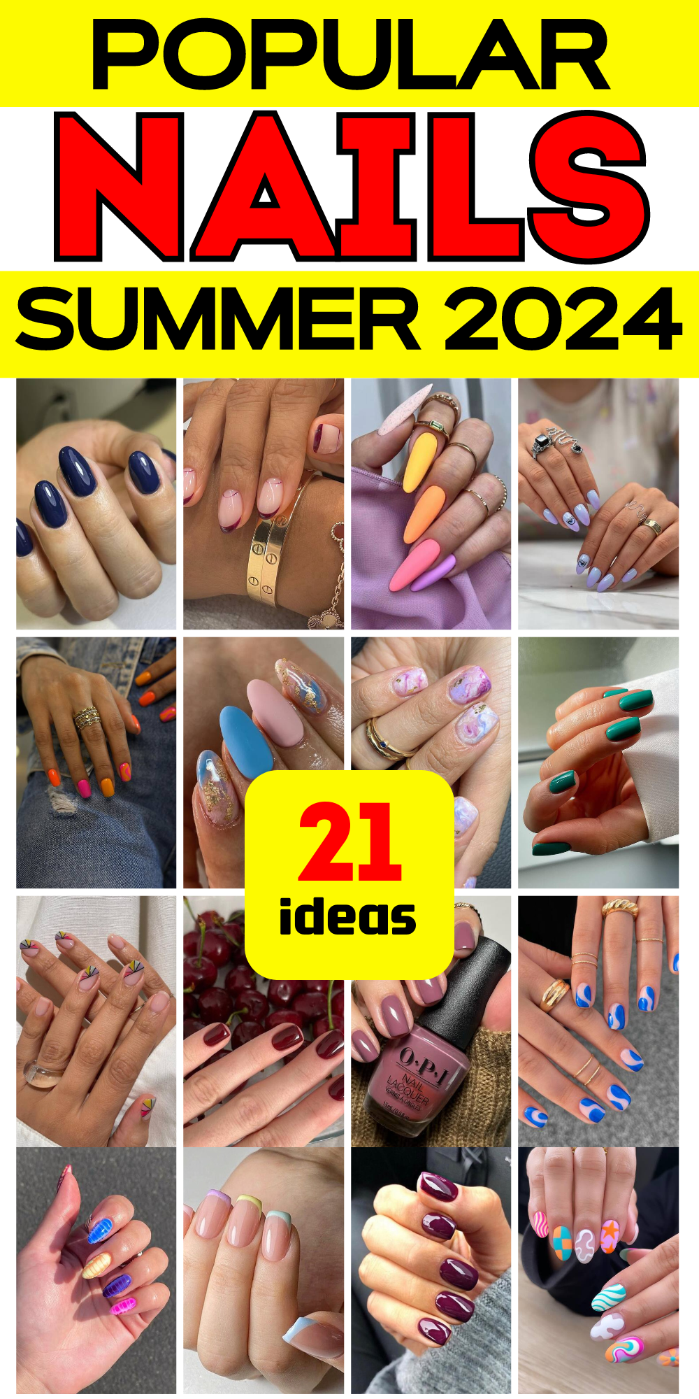 Summer 2024's Nail Color Trends: Chic Pastels, Neon Fun, and Beachy Designs