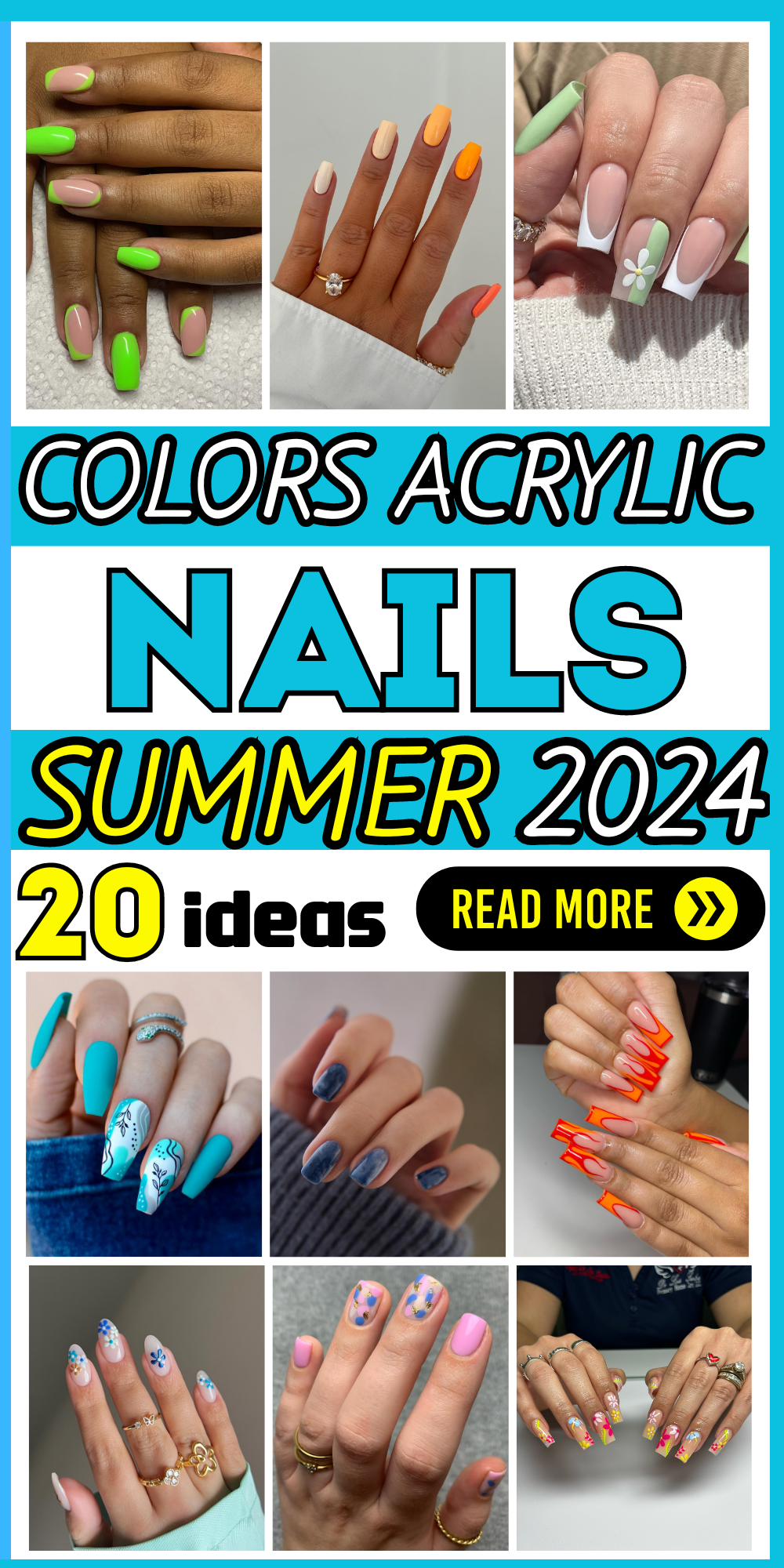 Vibrant Summer Acrylic Nail Trends: Pastel Perfection & Floral Elegance