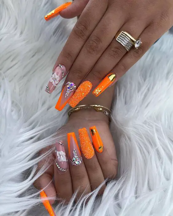 20 Neon Orange Nails 2024: Bold Summer Trends & DIY Glam Manicures