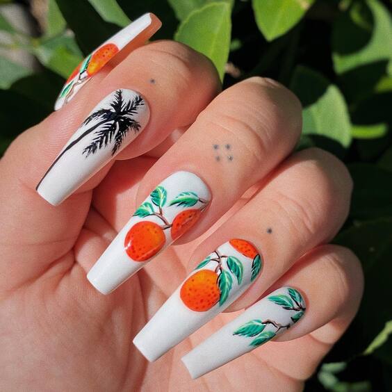 Chic Summer Coffin Nail Ideas: Neon Flair & Floral Elegance