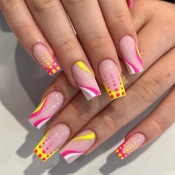 20 Bright Summer Nails 2024: Stunning Yellow & Pink Manicure Ideas