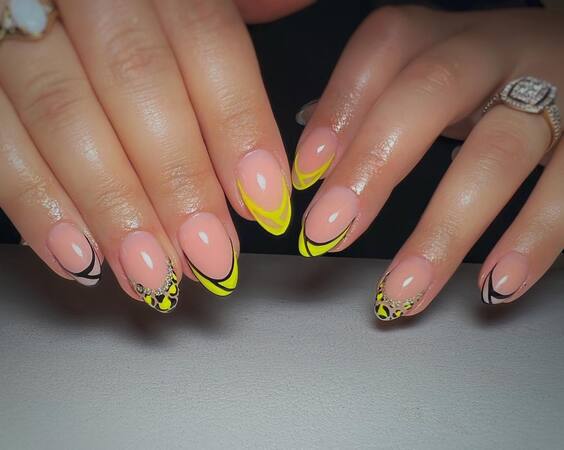 20 Summer Neon French Manicures: Bold & Bright Nail Trends