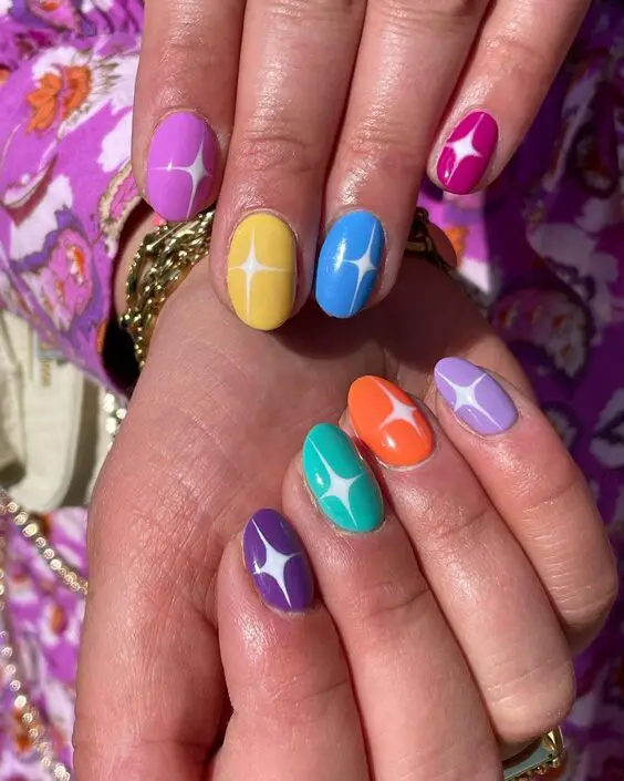 21 Summer Nail Spectacle: Multicolor Manicures with Neon and Pastel Perfection