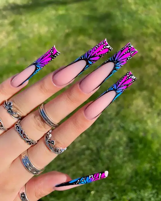 20 Ideas Summer 2024's Trendiest Long Acrylic Nail Designs – Fresh, Vibrant Ideas!