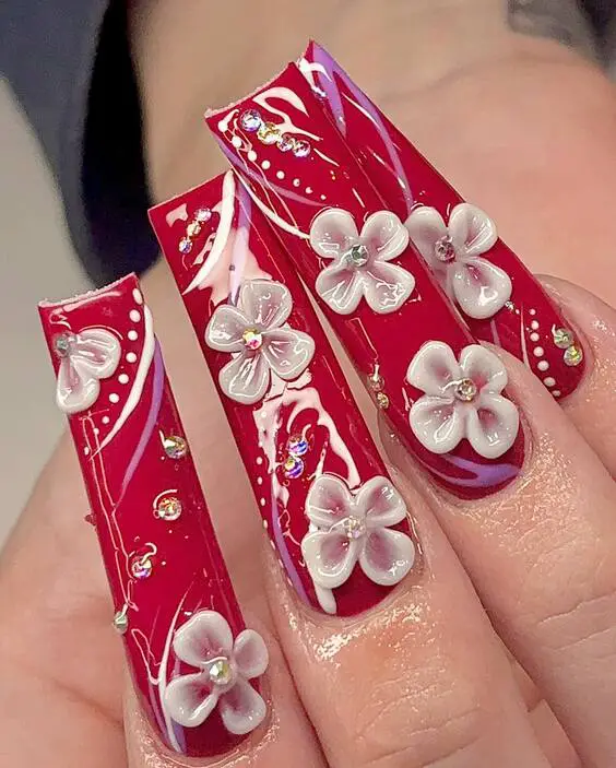 20 Ideas Summer 2024's Trendiest Long Acrylic Nail Designs – Fresh, Vibrant Ideas!