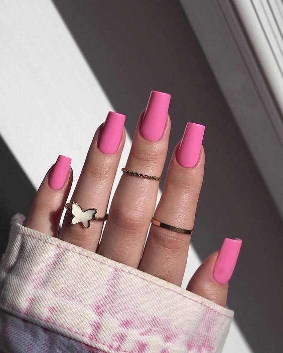 21 Summer Nails Solid Color Trends: Pink, Neon, and More for Chic Manicures