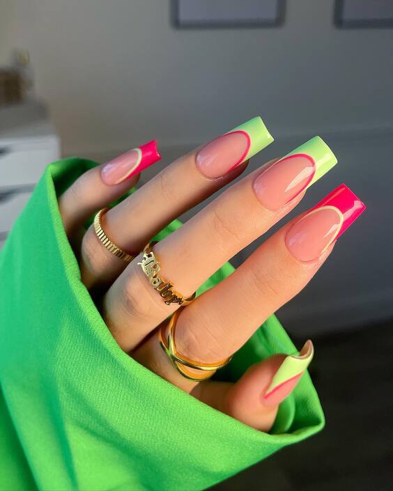 Summer 2024 French Nail Trends: Bright Ombré, Chic Neons & Elegant Florals