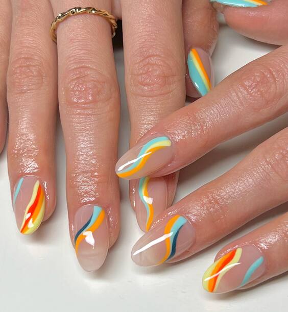 20 Summer Round Nails: Chic Designs, Neon Blooms & French Tips