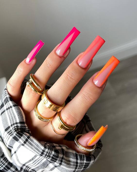 Summer 2024 French Nail Trends: Bright Ombré, Chic Neons & Elegant Florals