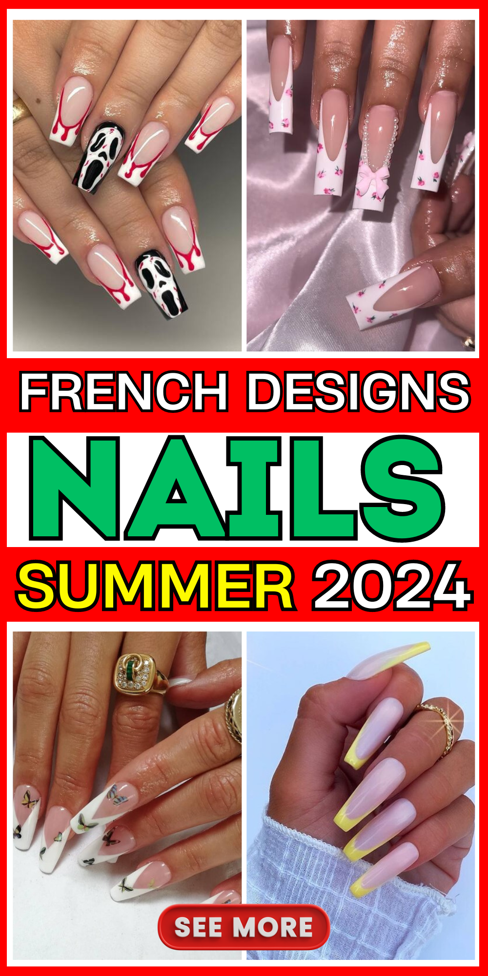 Summer 2024 French Nail Trends: Bright Ombré, Chic Neons & Elegant Florals