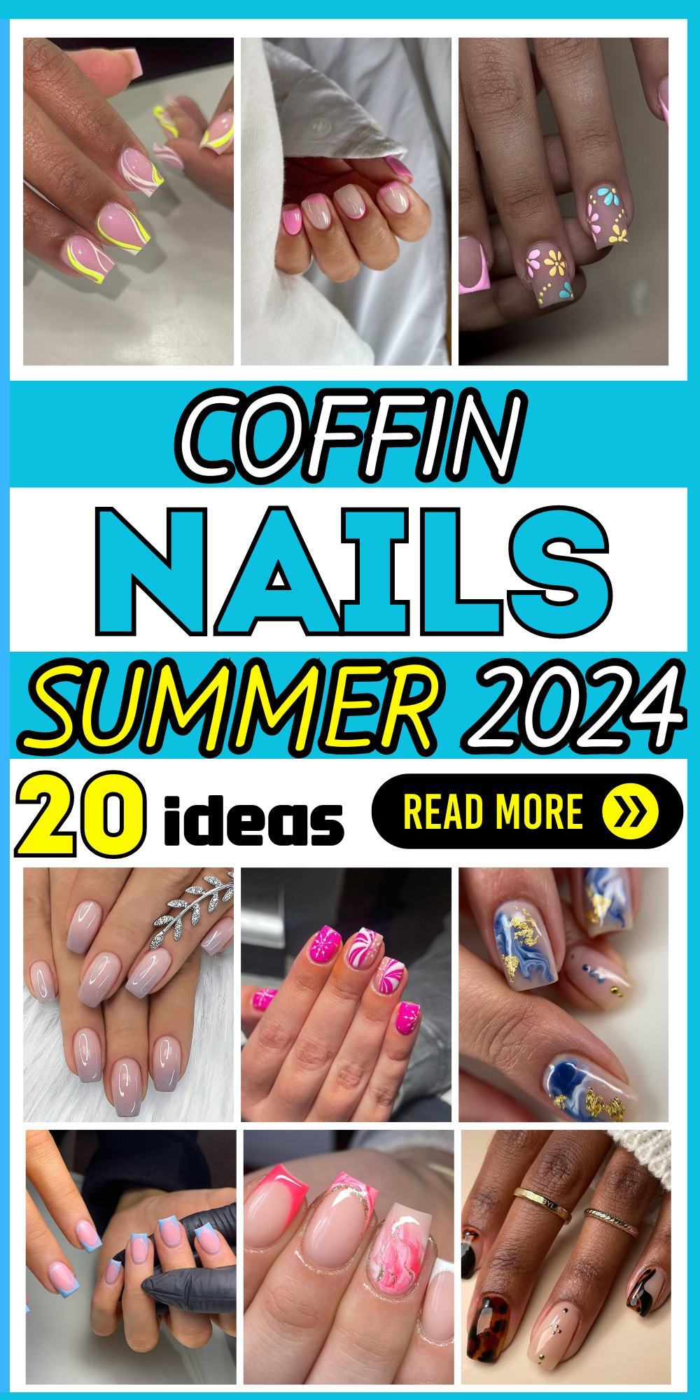 20 Stunning Summer Coffin Nail Designs: Bright, Elegant & Trendy Looks for 2024