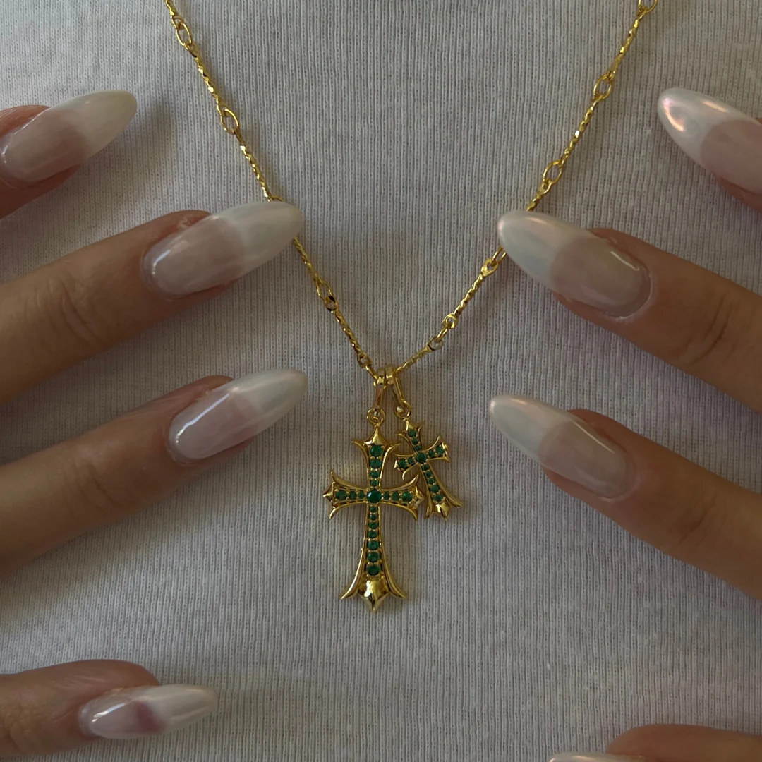 Discover the Elegance: Double Cross Necklace