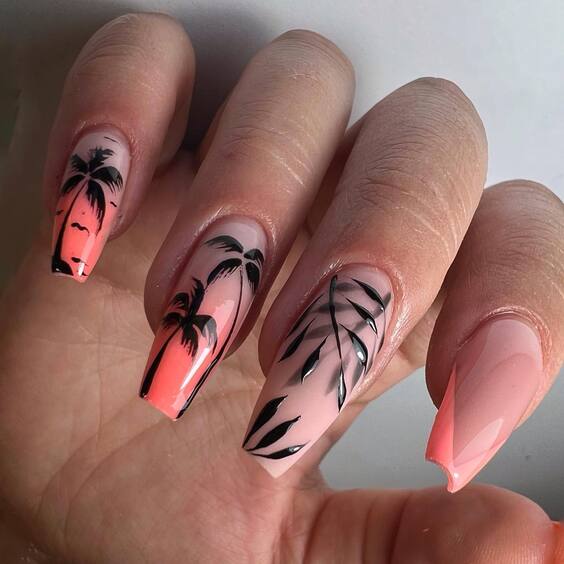 23 Summer Palm Tree Nail Designs: Vibrant & Chic Art Ideas