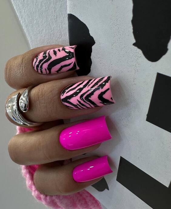 21 Vibrant Summer Nail Designs: Festive Pink, Mystical Themes, & Floral Patterns