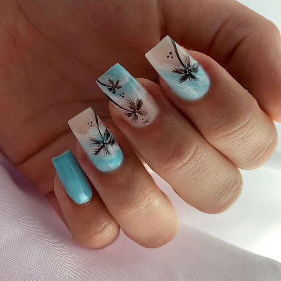 23 Summer Palm Tree Nail Designs: Vibrant & Chic Art Ideas