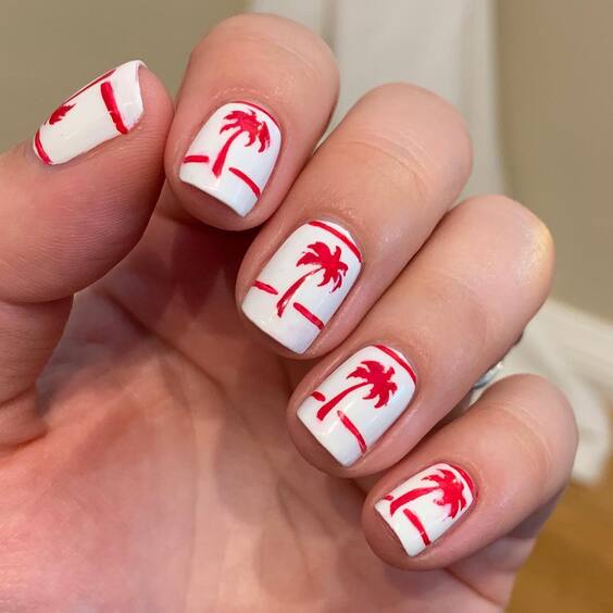 23 Summer Palm Tree Nail Designs: Vibrant & Chic Art Ideas