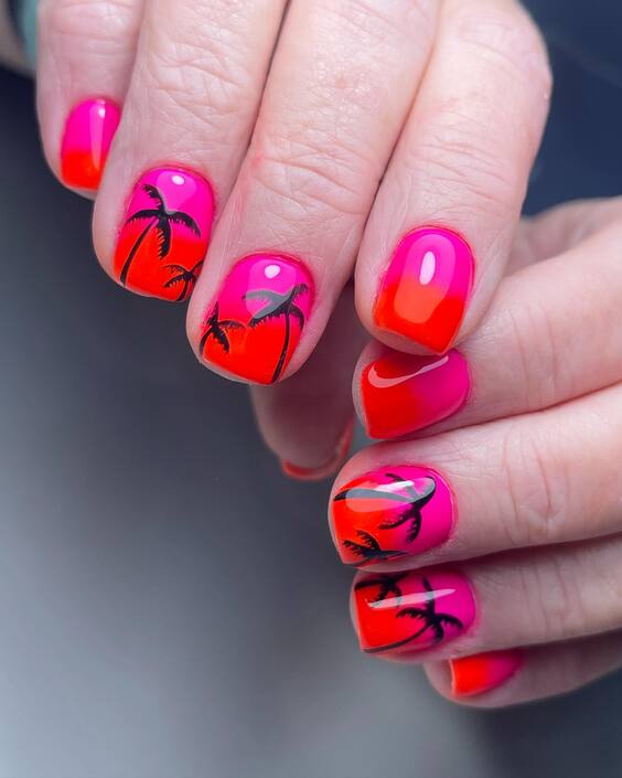 23 Summer Palm Tree Nail Designs: Vibrant & Chic Art Ideas