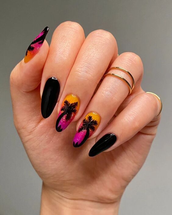 23 Summer Palm Tree Nail Designs: Vibrant & Chic Art Ideas