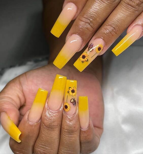 21 Stunning Summer Sunflower Nail Designs to Brighten Your Look