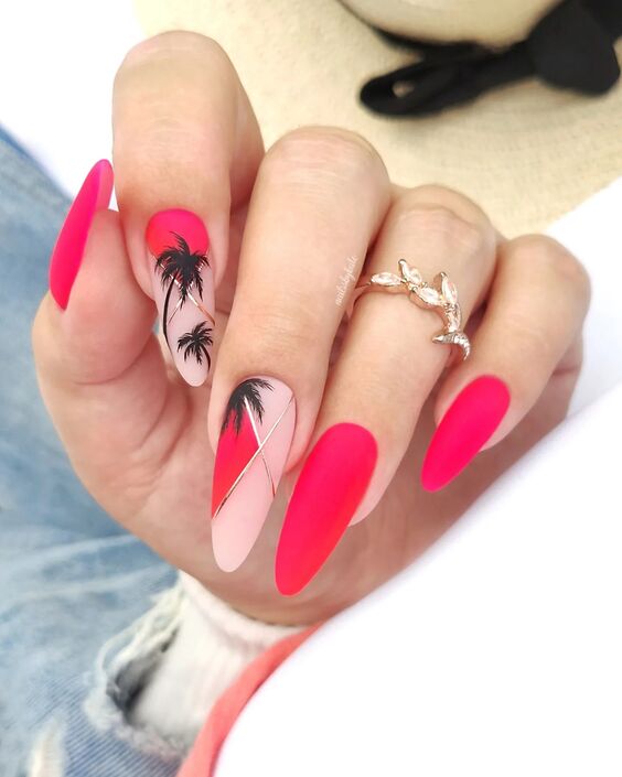 23 Summer Palm Tree Nail Designs: Vibrant & Chic Art Ideas