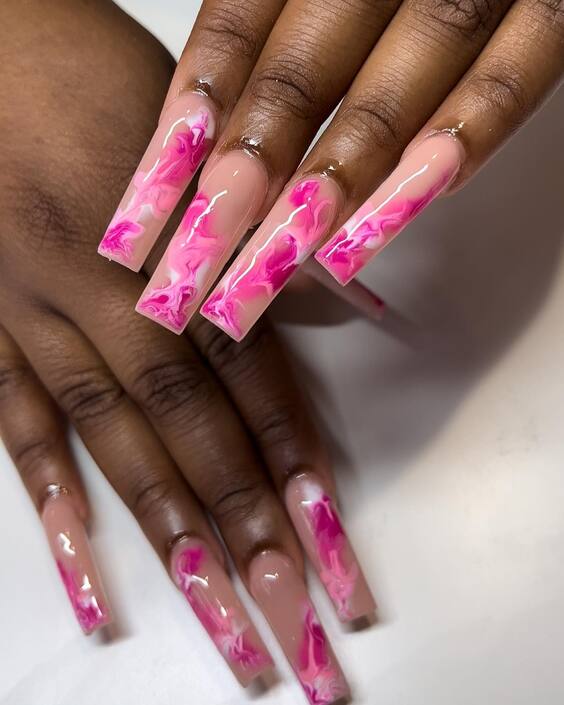 20 Summer Marble Nails: Trendy Designs for Vibrant & Elegant Manicures