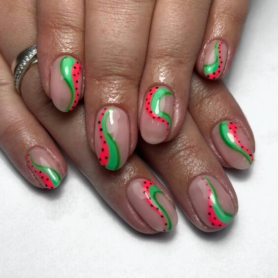 20 Summer Watermelon Nail Art Ideas: Fresh, Vibrant Manicure Designs