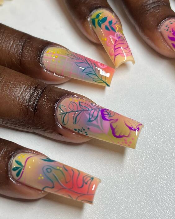 23 Vibrant Tropical Nail Designs for Stylish Summer Looks