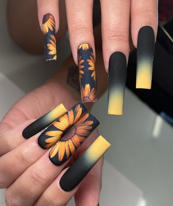 21 Stunning Summer Sunflower Nail Designs to Brighten Your Look