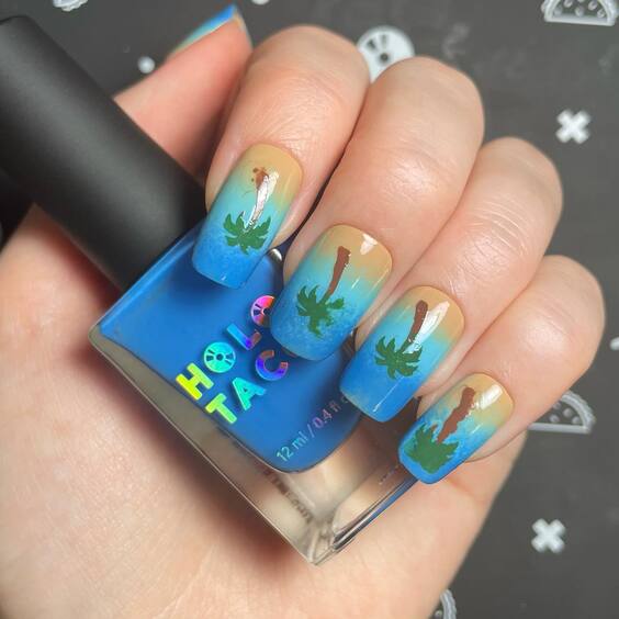 23 Summer Palm Tree Nail Designs: Vibrant & Chic Art Ideas