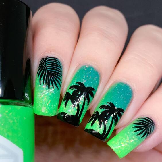 23 Summer Palm Tree Nail Designs: Vibrant & Chic Art Ideas