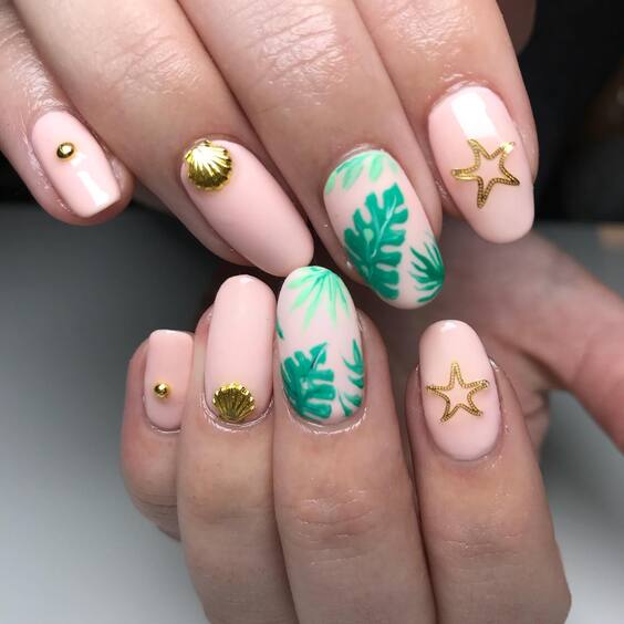 21 Summer Tropical Nail Designs: Serene Skies, Tropical Tranquility & Playful Ocean