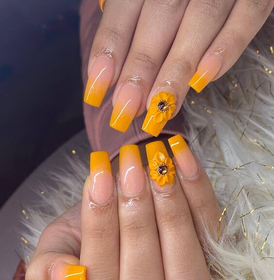 21 Stunning Summer Sunflower Nail Designs to Brighten Your Look