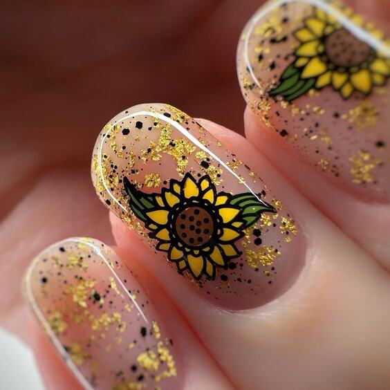 21 Stunning Summer Sunflower Nail Designs to Brighten Your Look