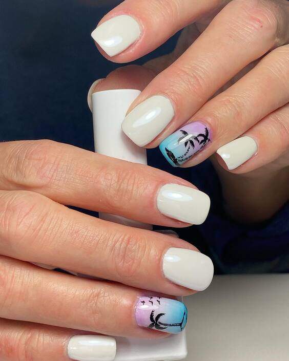 23 Summer Palm Tree Nail Designs: Vibrant & Chic Art Ideas