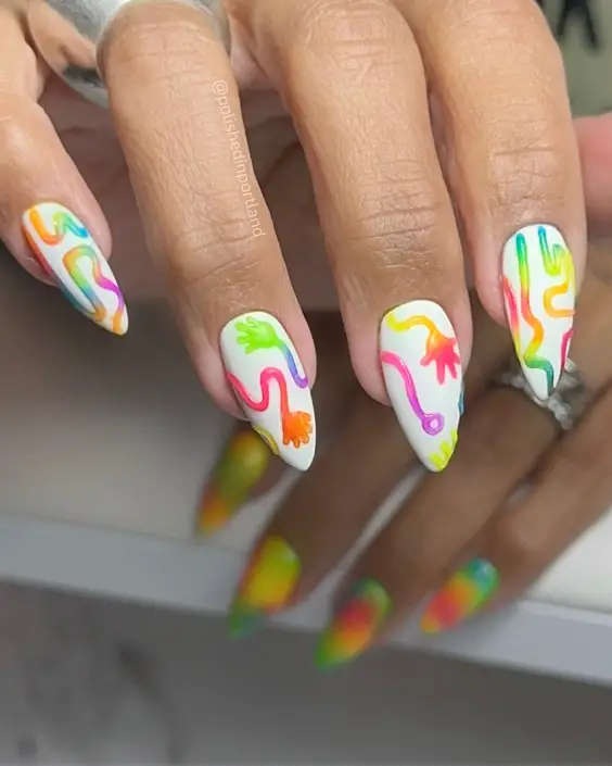 23 Summer Rainbow Nail Designs 2024: Bold & Cute Manicure Ideas