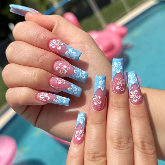 21 Summer Tropical Nail Designs: Serene Skies, Tropical Tranquility & Playful Ocean